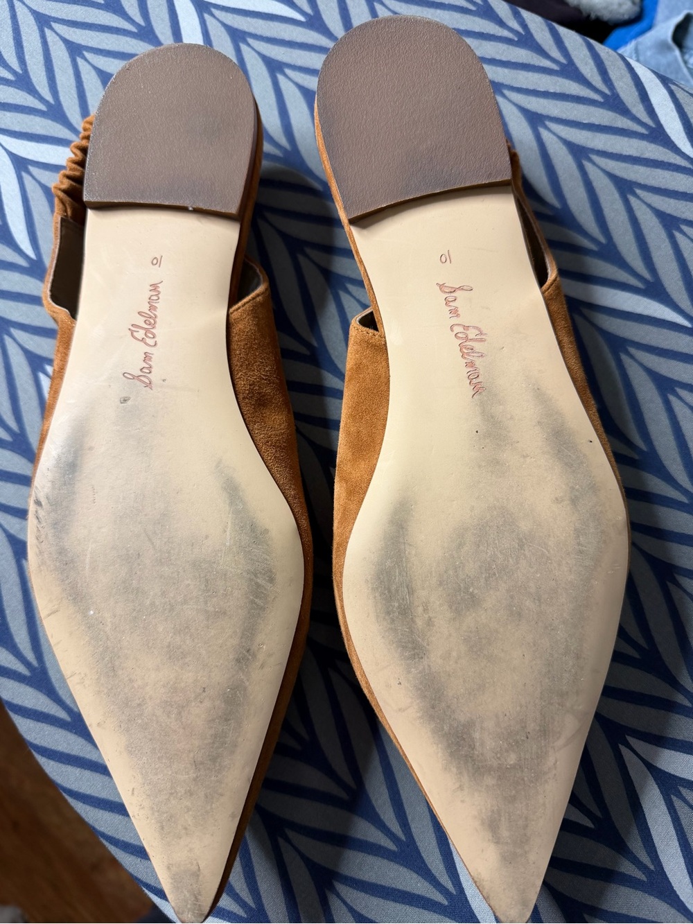 Sam Edelman Pointed Slingback Flats in Rust Suede - Picture 5 of 5